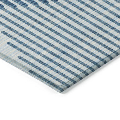Elowen Blue Washable Indoor-Outdoor Rug-Outdoor Rugs-LOOMLAN Rugs-LOOMLAN