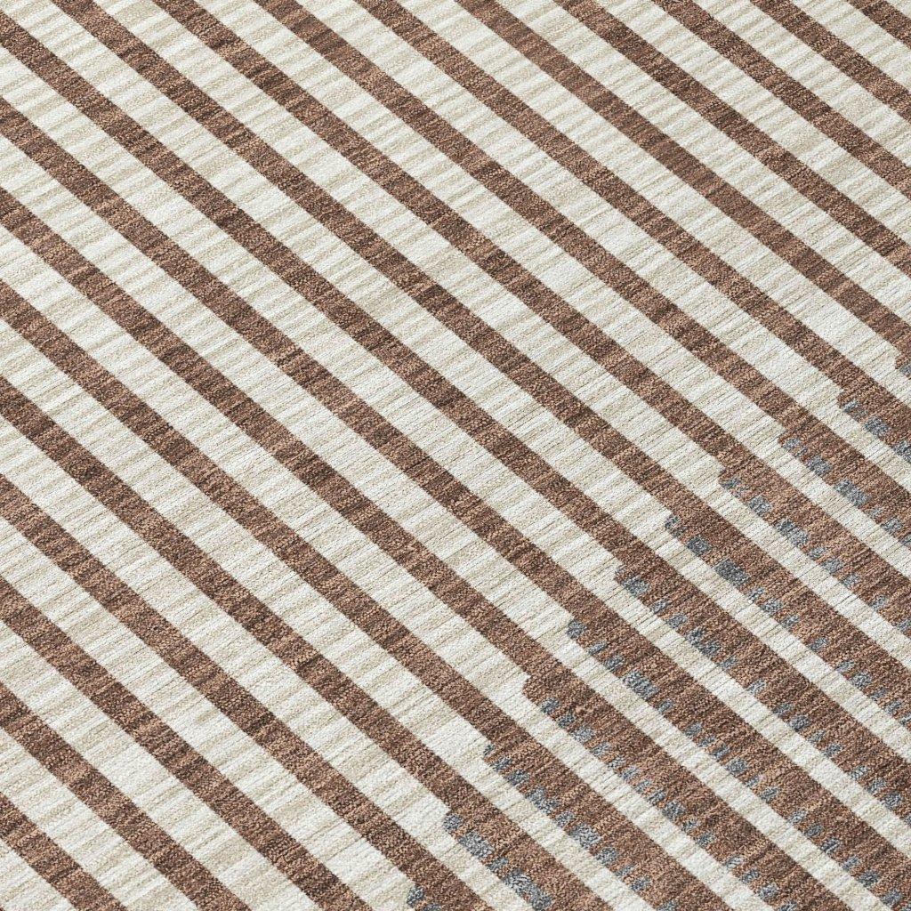 Elowen Brown Washable Indoor-Outdoor Rug-Outdoor Rugs-LOOMLAN Rugs-LOOMLAN