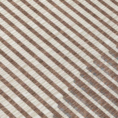 Elowen Brown Washable Indoor-Outdoor Rug-Outdoor Rugs-LOOMLAN Rugs-LOOMLAN