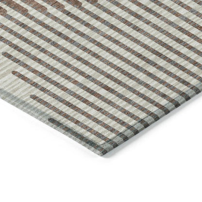 Elowen Brown Washable Indoor-Outdoor Rug-Outdoor Rugs-LOOMLAN Rugs-LOOMLAN