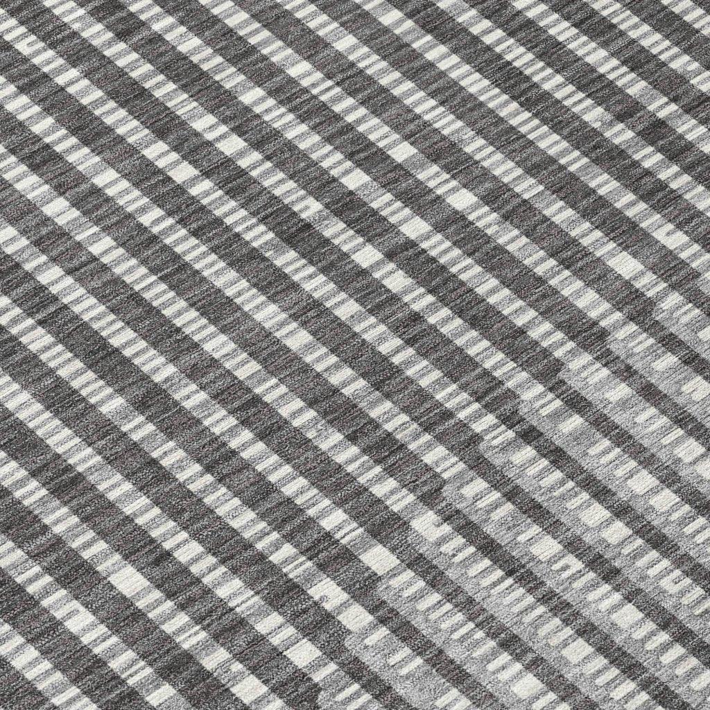 Elowen Charcoal Washable Indoor-Outdoor Rug-Outdoor Rugs-LOOMLAN Rugs-LOOMLAN