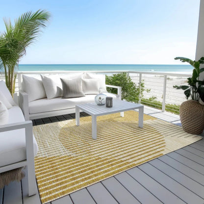 Elowen Gold Washable Indoor-Outdoor Rug-Outdoor Rugs-LOOMLAN Rugs-LOOMLAN