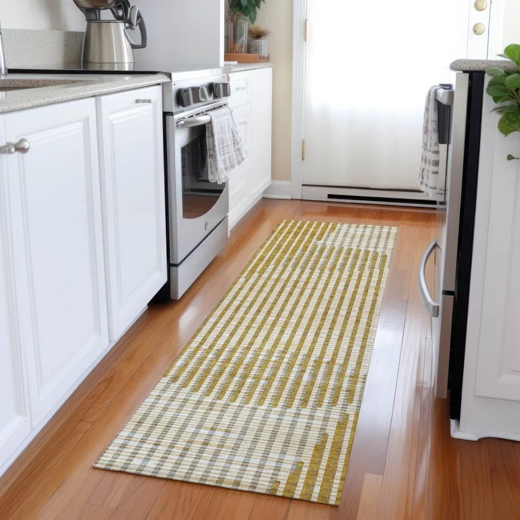 Elowen Gold Washable Indoor-Outdoor Rug-Outdoor Rugs-LOOMLAN Rugs-LOOMLAN