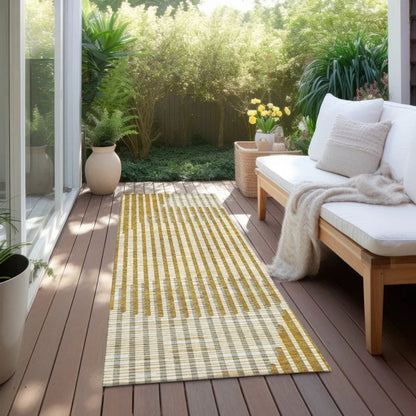 Elowen Gold Washable Indoor-Outdoor Rug-Outdoor Rugs-LOOMLAN Rugs-LOOMLAN