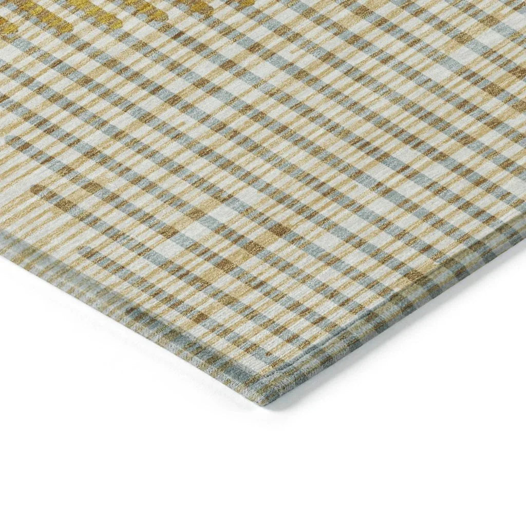 Elowen Gold Washable Indoor-Outdoor Rug-Outdoor Rugs-LOOMLAN Rugs-LOOMLAN