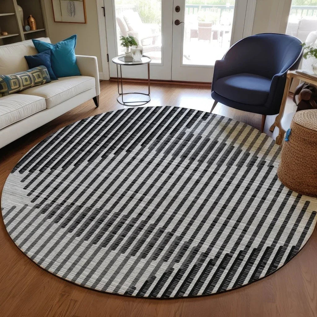 Elowen Gray Washable Indoor-Outdoor Rug-Outdoor Rugs-LOOMLAN Rugs-LOOMLAN