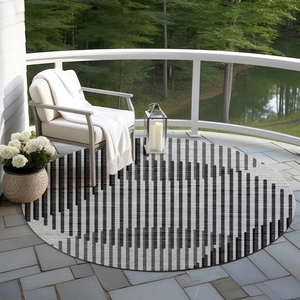 Elowen Gray Washable Indoor-Outdoor Rug-Outdoor Rugs-LOOMLAN Rugs-LOOMLAN