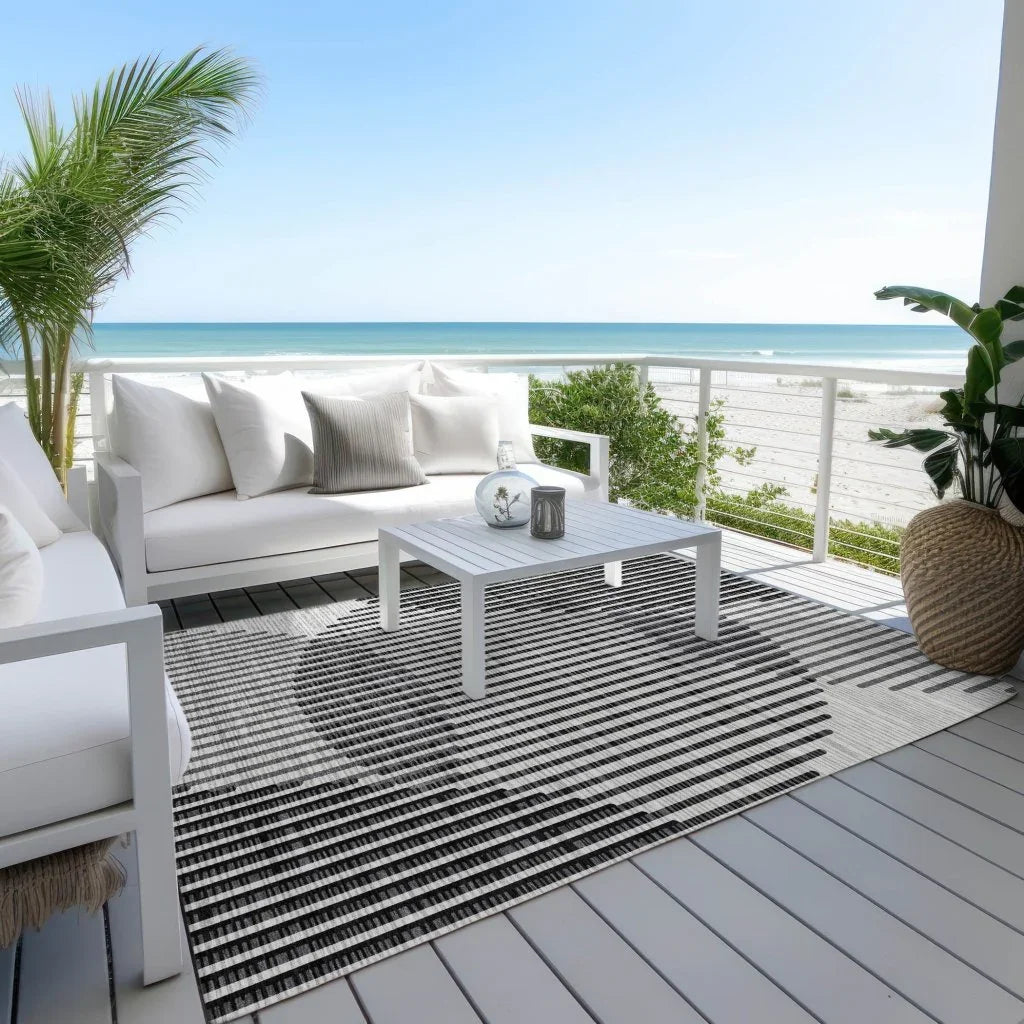 Elowen Gray Washable Indoor-Outdoor Rug-Outdoor Rugs-LOOMLAN Rugs-LOOMLAN