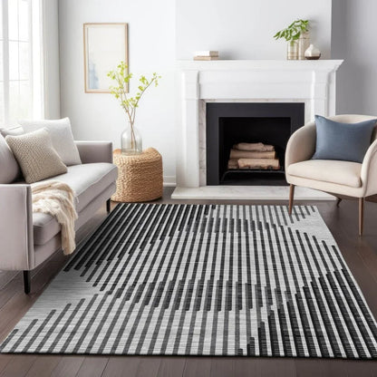 Elowen Gray Washable Indoor-Outdoor Rug-Outdoor Rugs-LOOMLAN Rugs-LOOMLAN