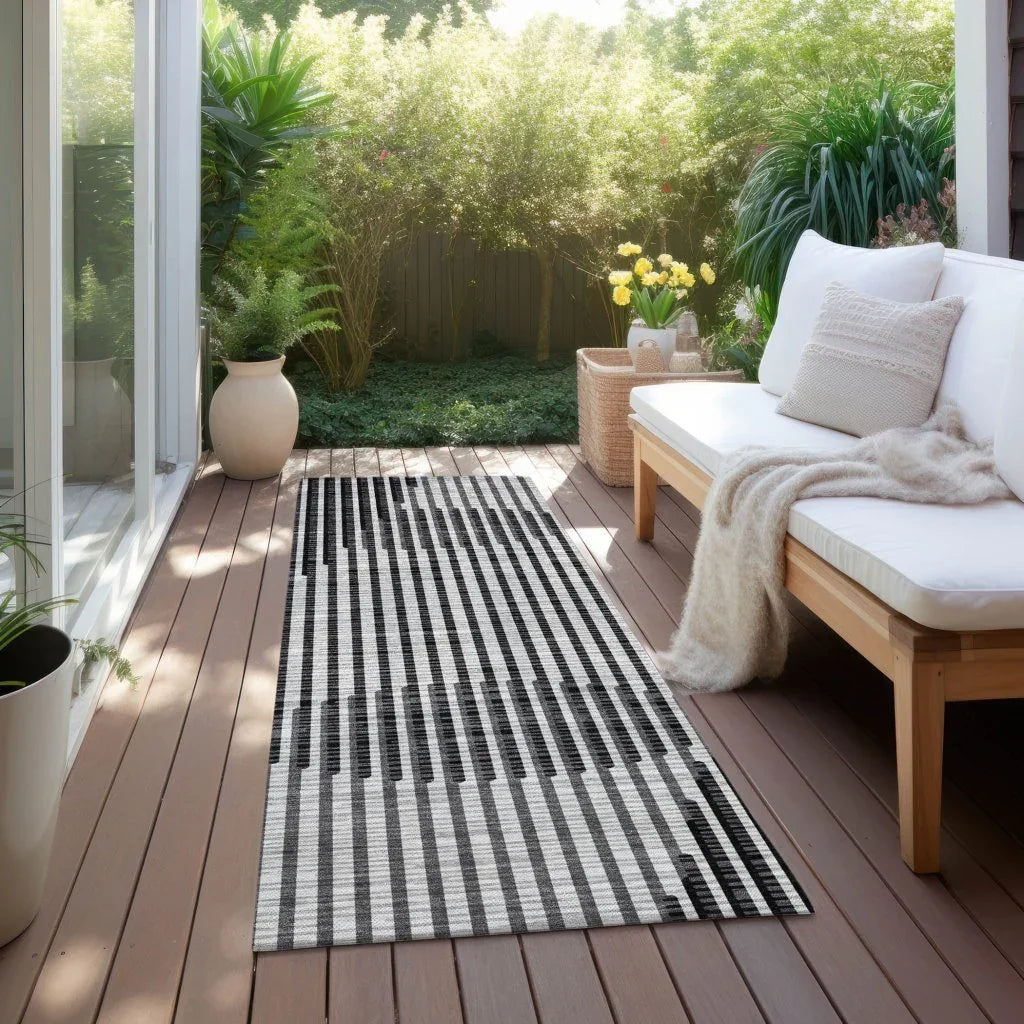 Elowen Gray Washable Indoor-Outdoor Rug-Outdoor Rugs-LOOMLAN Rugs-LOOMLAN