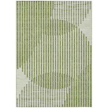 Elowen Green Washable Indoor-Outdoor Rug-Outdoor Rugs-LOOMLAN Rugs-2'6" x 3'10"-LOOMLAN