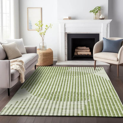 Elowen Green Washable Indoor-Outdoor Rug-Outdoor Rugs-LOOMLAN Rugs-LOOMLAN
