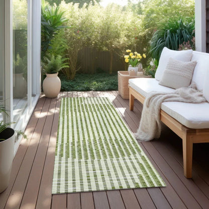 Elowen Green Washable Indoor-Outdoor Rug-Outdoor Rugs-LOOMLAN Rugs-LOOMLAN
