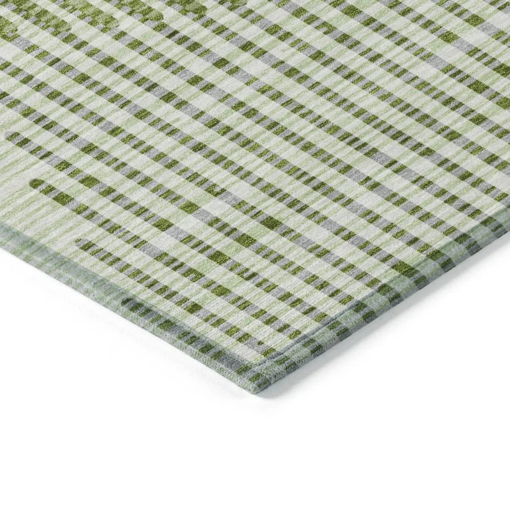 Elowen Green Washable Indoor-Outdoor Rug-Outdoor Rugs-LOOMLAN Rugs-LOOMLAN