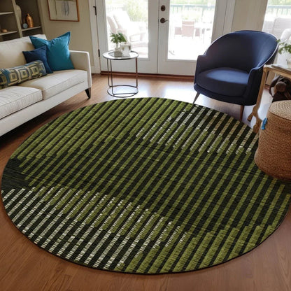 Elowen Olive Washable Indoor-Outdoor Rug-Outdoor Rugs-LOOMLAN Rugs-LOOMLAN