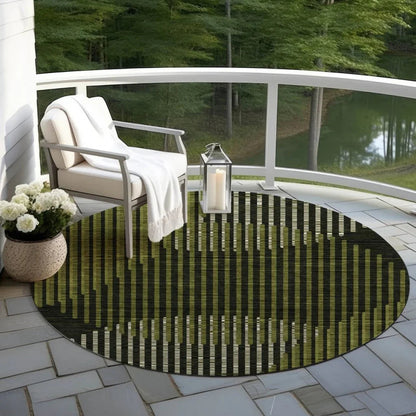 Elowen Olive Washable Indoor-Outdoor Rug-Outdoor Rugs-LOOMLAN Rugs-LOOMLAN