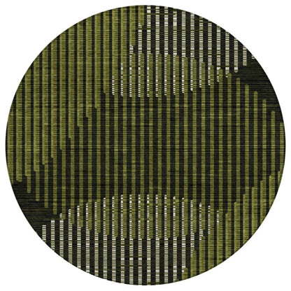 Elowen Olive Washable Indoor-Outdoor Rug-Outdoor Rugs-LOOMLAN Rugs-8' x 8'-LOOMLAN