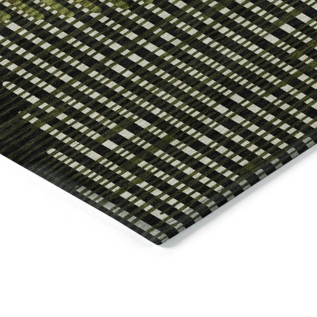 Elowen Olive Washable Indoor-Outdoor Rug-Outdoor Rugs-LOOMLAN Rugs-LOOMLAN