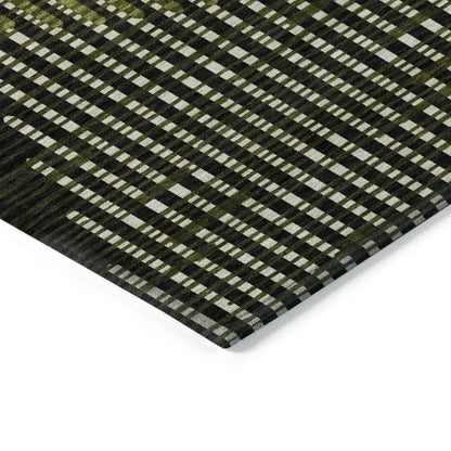 Elowen Olive Washable Indoor-Outdoor Rug-Outdoor Rugs-LOOMLAN Rugs-LOOMLAN