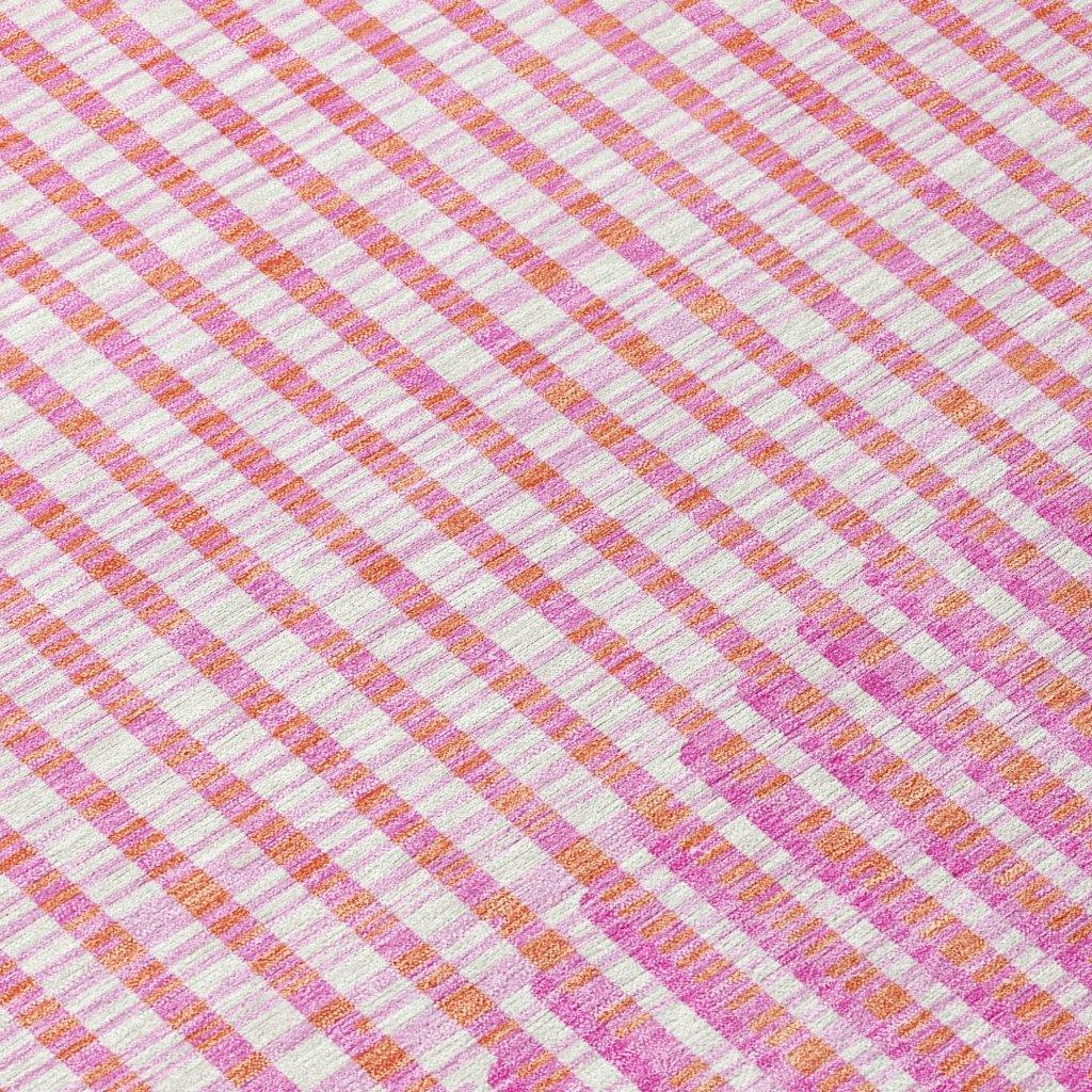 Elowen Pink Washable Indoor-Outdoor Rug-Outdoor Rugs-LOOMLAN Rugs-LOOMLAN