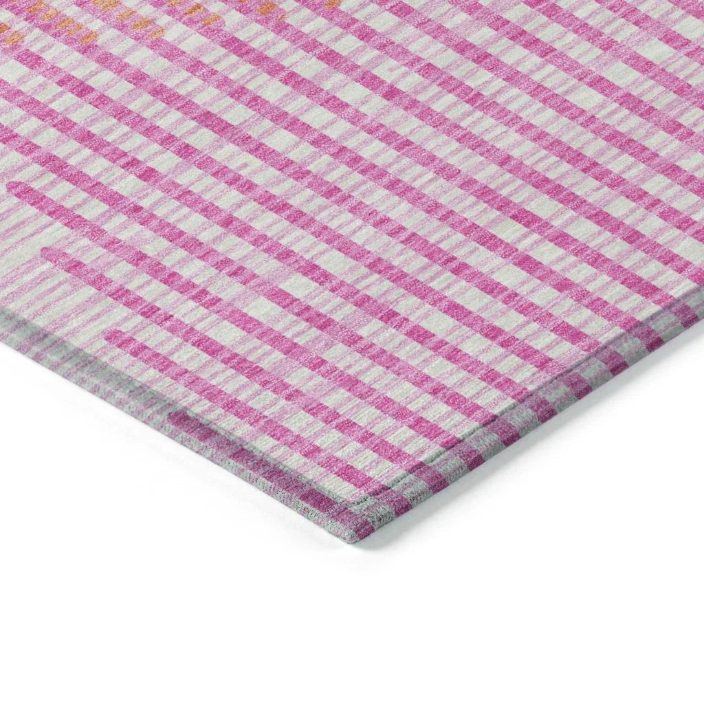Elowen Pink Washable Indoor-Outdoor Rug-Outdoor Rugs-LOOMLAN Rugs-LOOMLAN