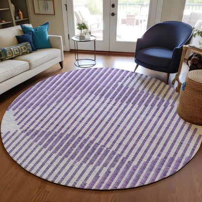 Elowen Purple Washable Indoor-Outdoor Rug-Outdoor Rugs-LOOMLAN Rugs-LOOMLAN
