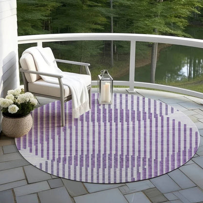 Elowen Purple Washable Indoor-Outdoor Rug-Outdoor Rugs-LOOMLAN Rugs-LOOMLAN