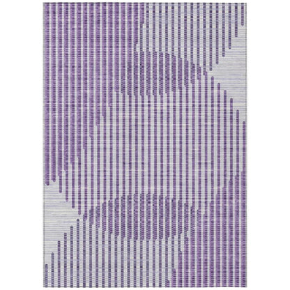 Elowen Purple Washable Indoor-Outdoor Rug-Outdoor Rugs-LOOMLAN Rugs-2'6" x 3'10"-LOOMLAN