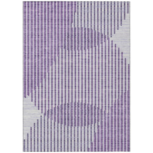 Elowen Purple Washable Indoor-Outdoor Rug-Outdoor Rugs-LOOMLAN Rugs-2'6" x 3'10"-LOOMLAN
