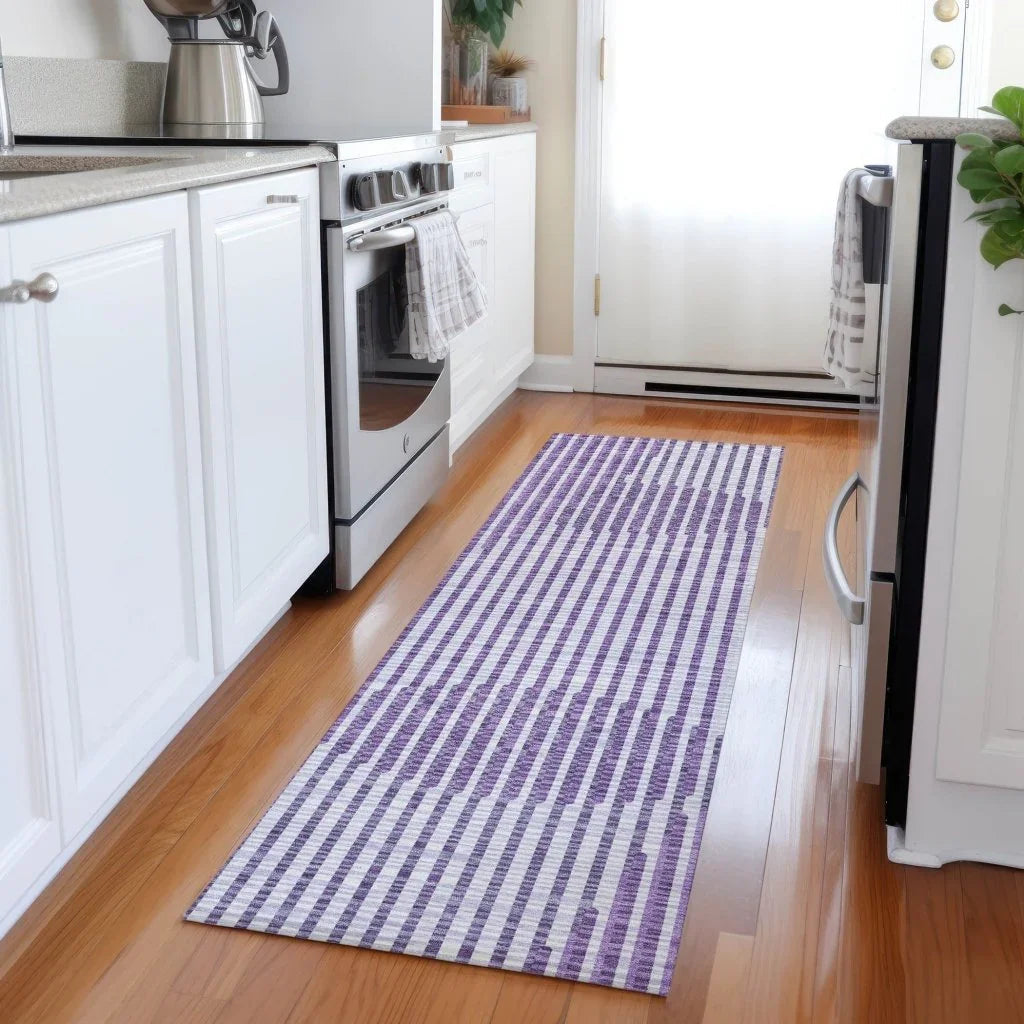 Elowen Purple Washable Indoor-Outdoor Rug-Outdoor Rugs-LOOMLAN Rugs-LOOMLAN