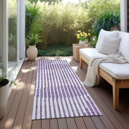Elowen Purple Washable Indoor-Outdoor Rug-Outdoor Rugs-LOOMLAN Rugs-LOOMLAN