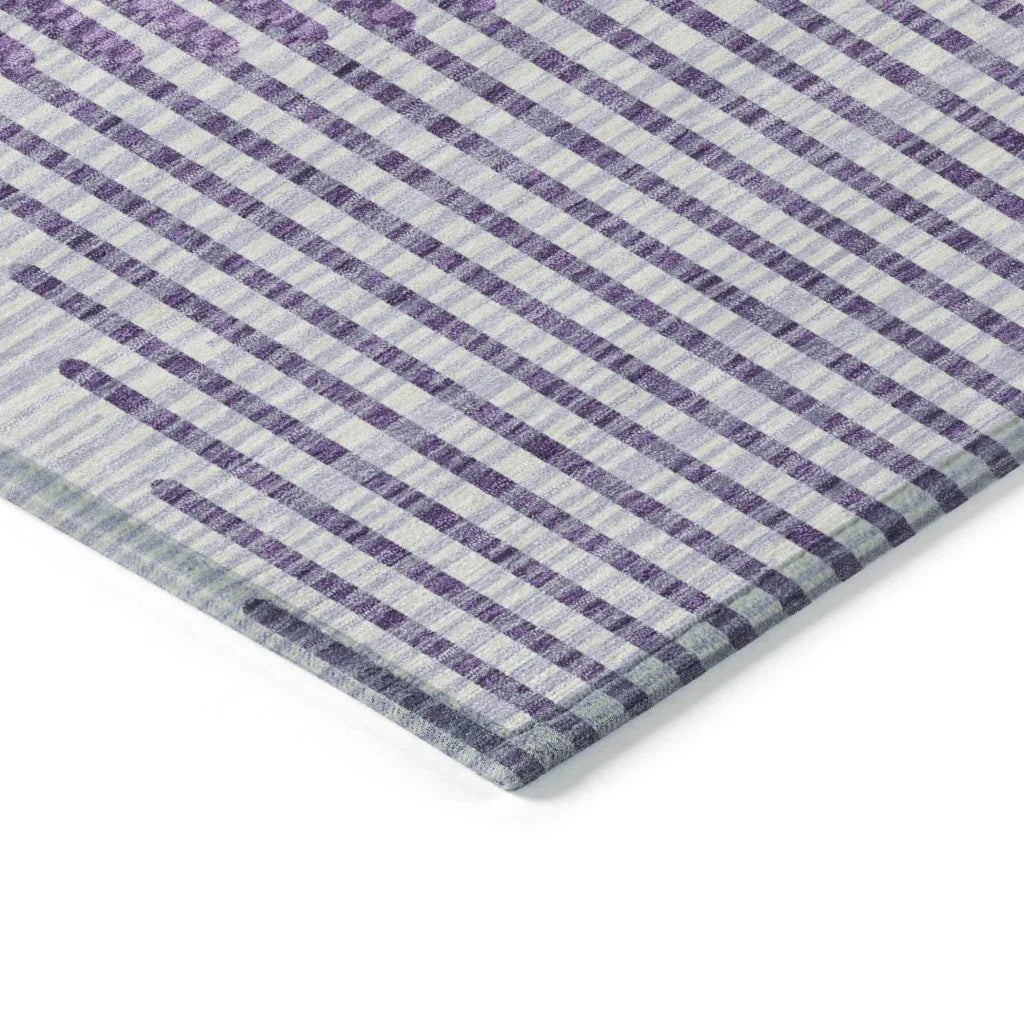 Elowen Purple Washable Indoor-Outdoor Rug-Outdoor Rugs-LOOMLAN Rugs-LOOMLAN