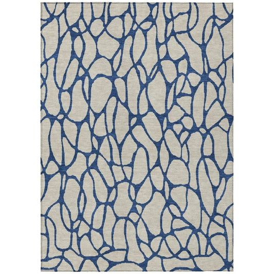 Elowira Beige Washable Indoor-Outdoor Rug-Outdoor Rugs-LOOMLAN Rugs-2'6" x 3'10"-LOOMLAN
