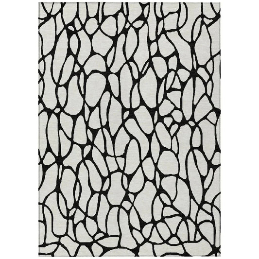 Elowira Ivory Washable Indoor-Outdoor Rug-Outdoor Rugs-LOOMLAN Rugs-2'6" x 3'10"-LOOMLAN