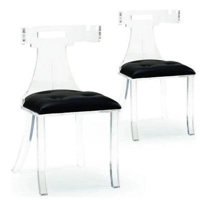 Elsa Acrylic Made Armless Chair (Set of 2) - LOOMLAN - Wildwood - Dining Chairs