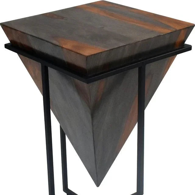 Elsinra Wooden Square Accent Table