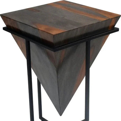 Elsinra Wooden Square Accent Table
