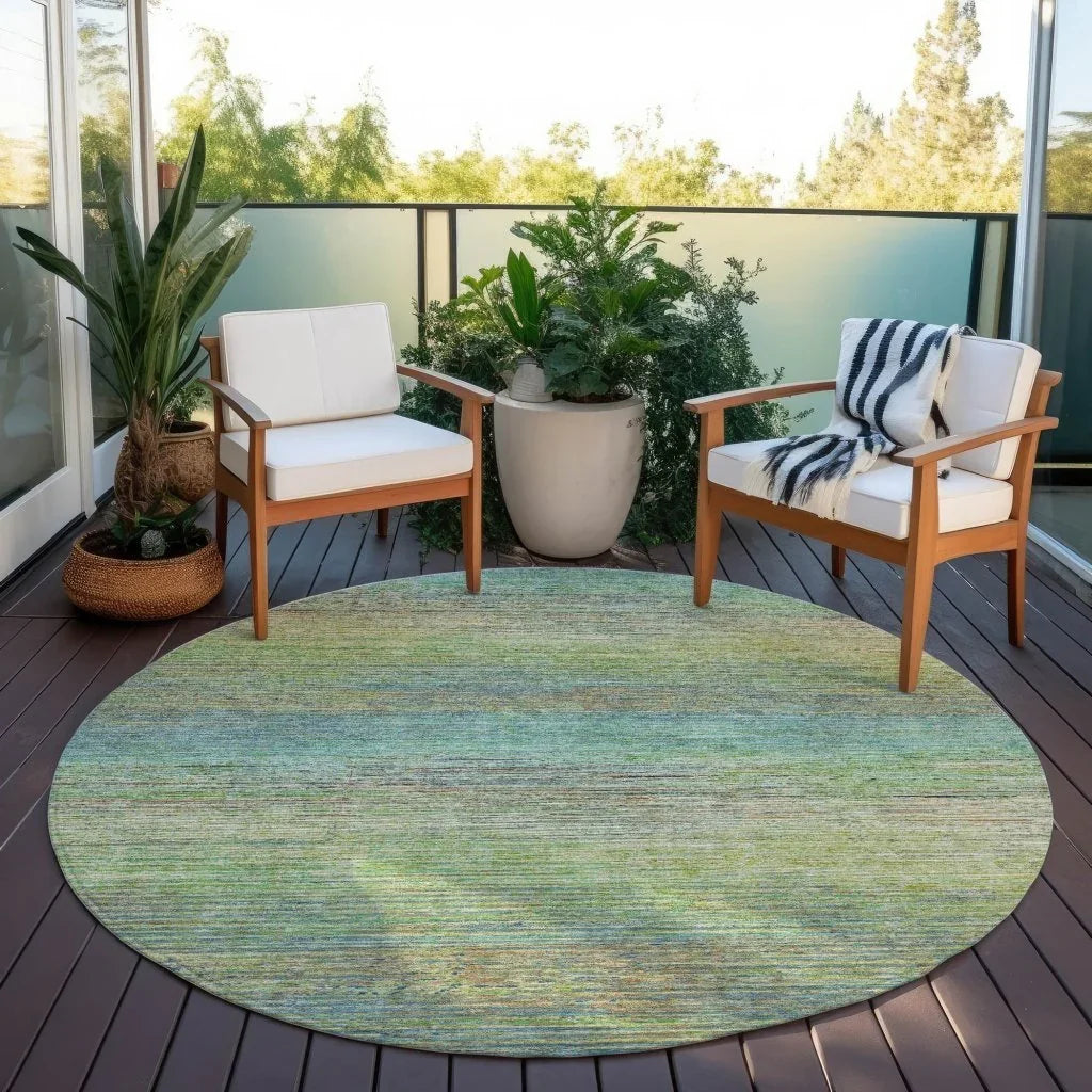 Elu Green Washable Indoor - Outdoor Rug - LOOMLAN - LOOMLAN Rugs - Outdoor Rugs