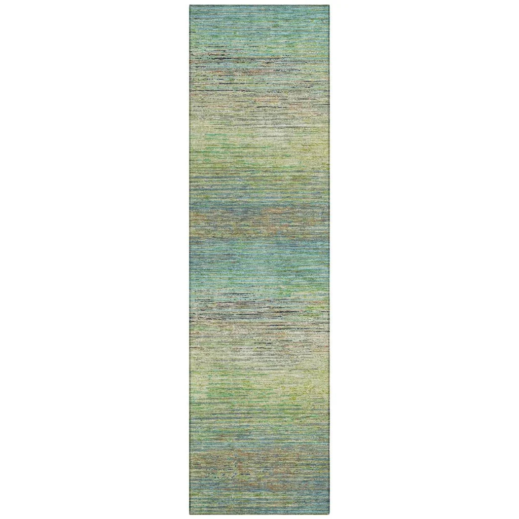 Elu Green Washable Indoor - Outdoor Rug - LOOMLAN - LOOMLAN Rugs - Outdoor Rugs