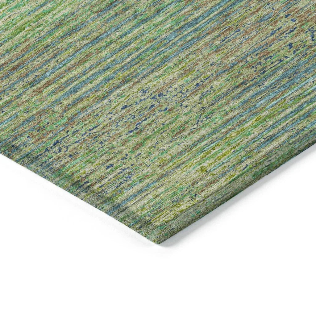Elu Green Washable Indoor - Outdoor Rug - LOOMLAN - LOOMLAN Rugs - Outdoor Rugs