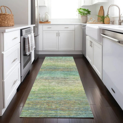 Elu Green Washable Indoor - Outdoor Rug - LOOMLAN - LOOMLAN Rugs - Outdoor Rugs