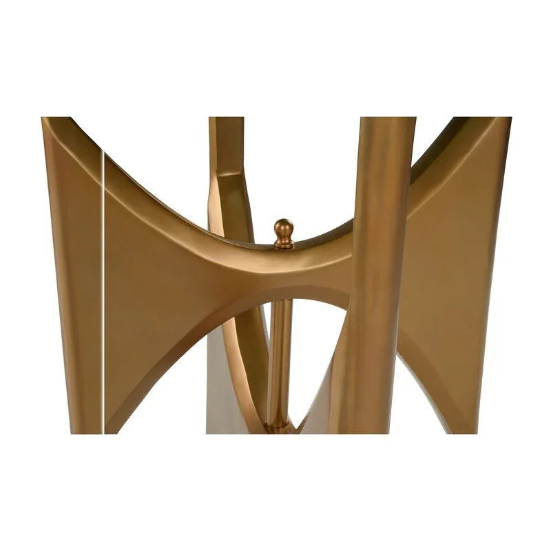 Ely Iron Framed Round Side Table - LOOMLAN - Chelsea House - Side Tables