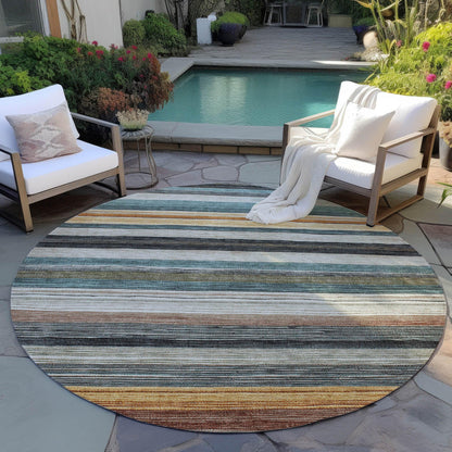 Elyn Brown Washable Indoor-Outdoor Rug