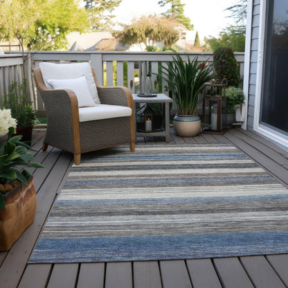 Elyn Denim Washable Indoor-Outdoor Rug