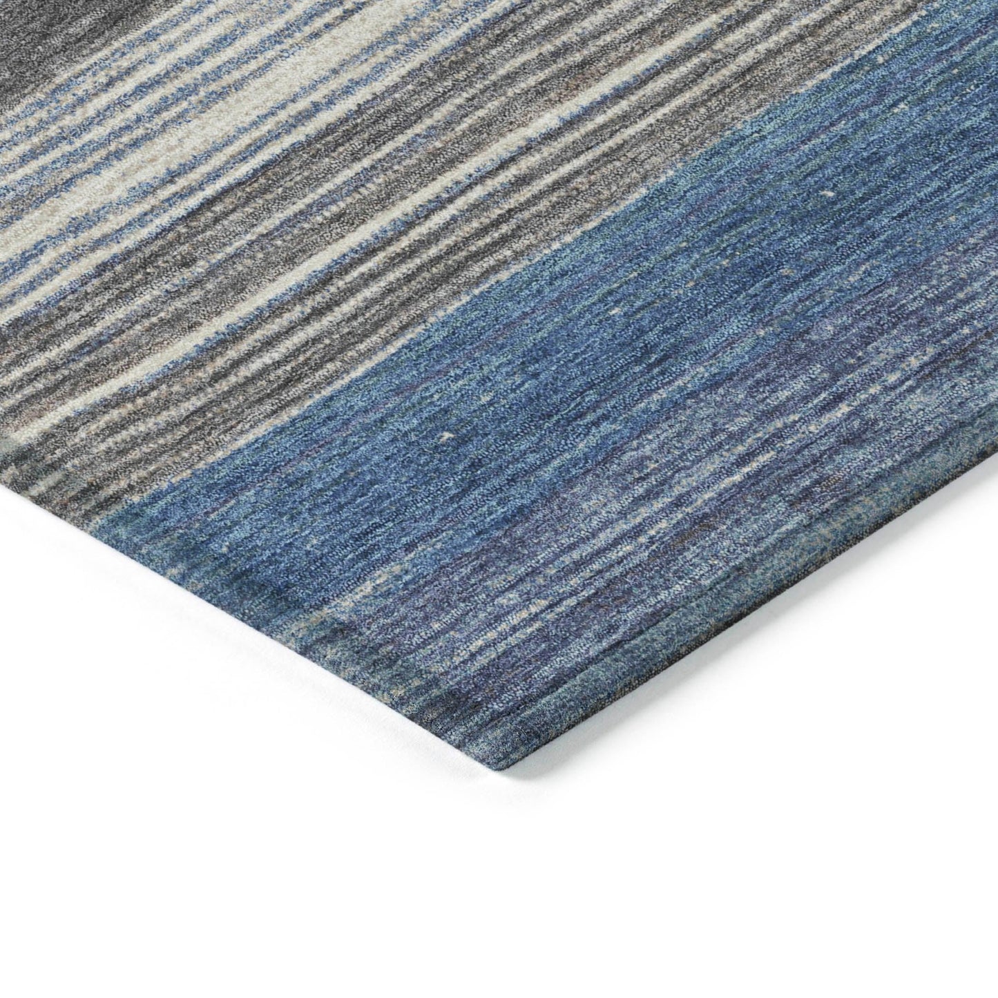 Elyn Denim Washable Indoor-Outdoor Rug