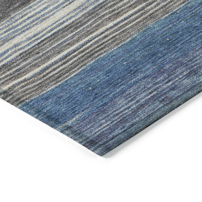 Elyn Denim Washable Indoor-Outdoor Rug