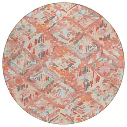 Elyndra Orange Washable Indoor - Outdoor Rug - LOOMLAN - LOOMLAN Rugs - Outdoor Rugs