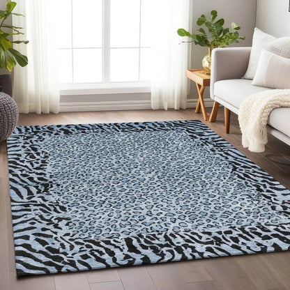 Elyvia Blue Washable Indoor - Outdoor Rug - LOOMLAN - LOOMLAN Rugs - Outdoor Rugs