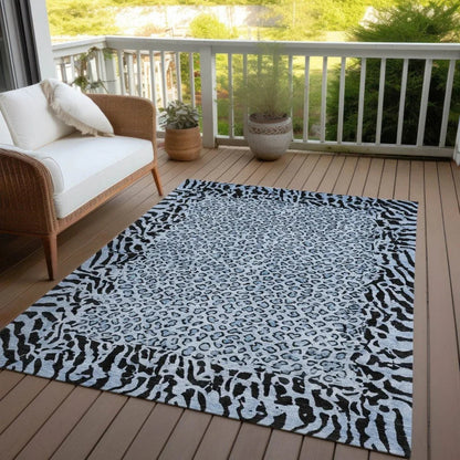 Elyvia Blue Washable Indoor - Outdoor Rug - LOOMLAN - LOOMLAN Rugs - Outdoor Rugs