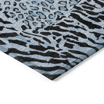 Elyvia Blue Washable Indoor - Outdoor Rug - LOOMLAN - LOOMLAN Rugs - Outdoor Rugs